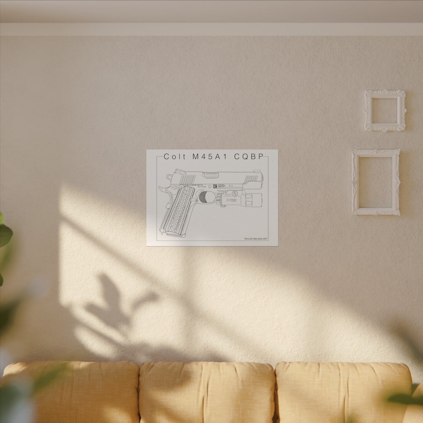 Colt M45A1 CQBP - Textured Watercolor Matte Print