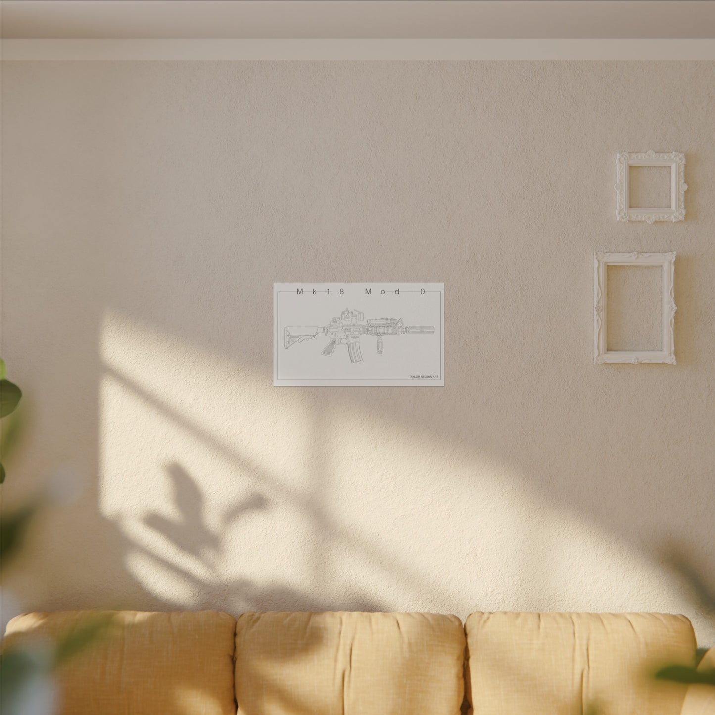 Mk18 Mod 0 Hand Drawn - Textured Watercolor Matte Print