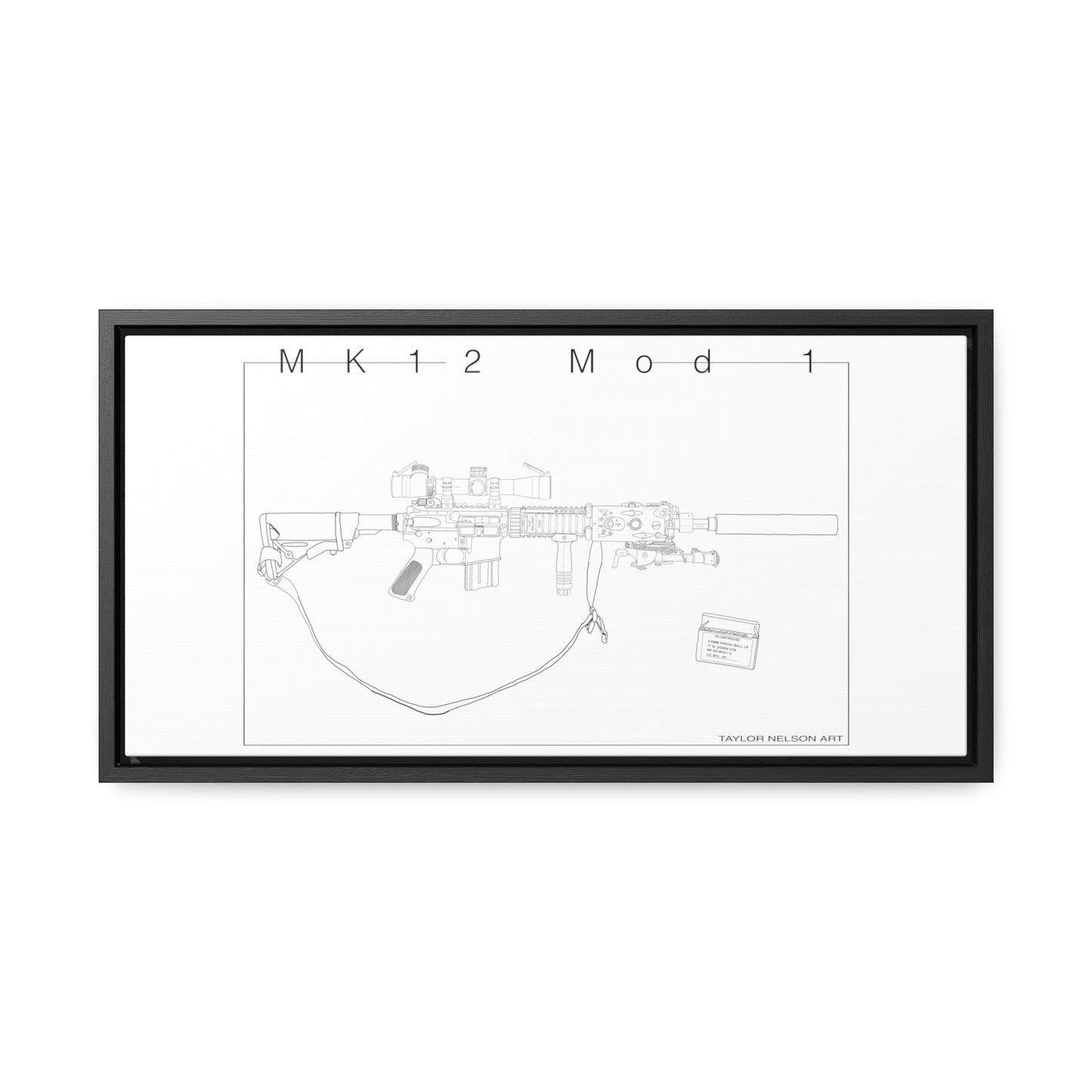 "As Issued" Mk12 Mod 1 - Gallery Canvas Wraps, Horizontal Frame