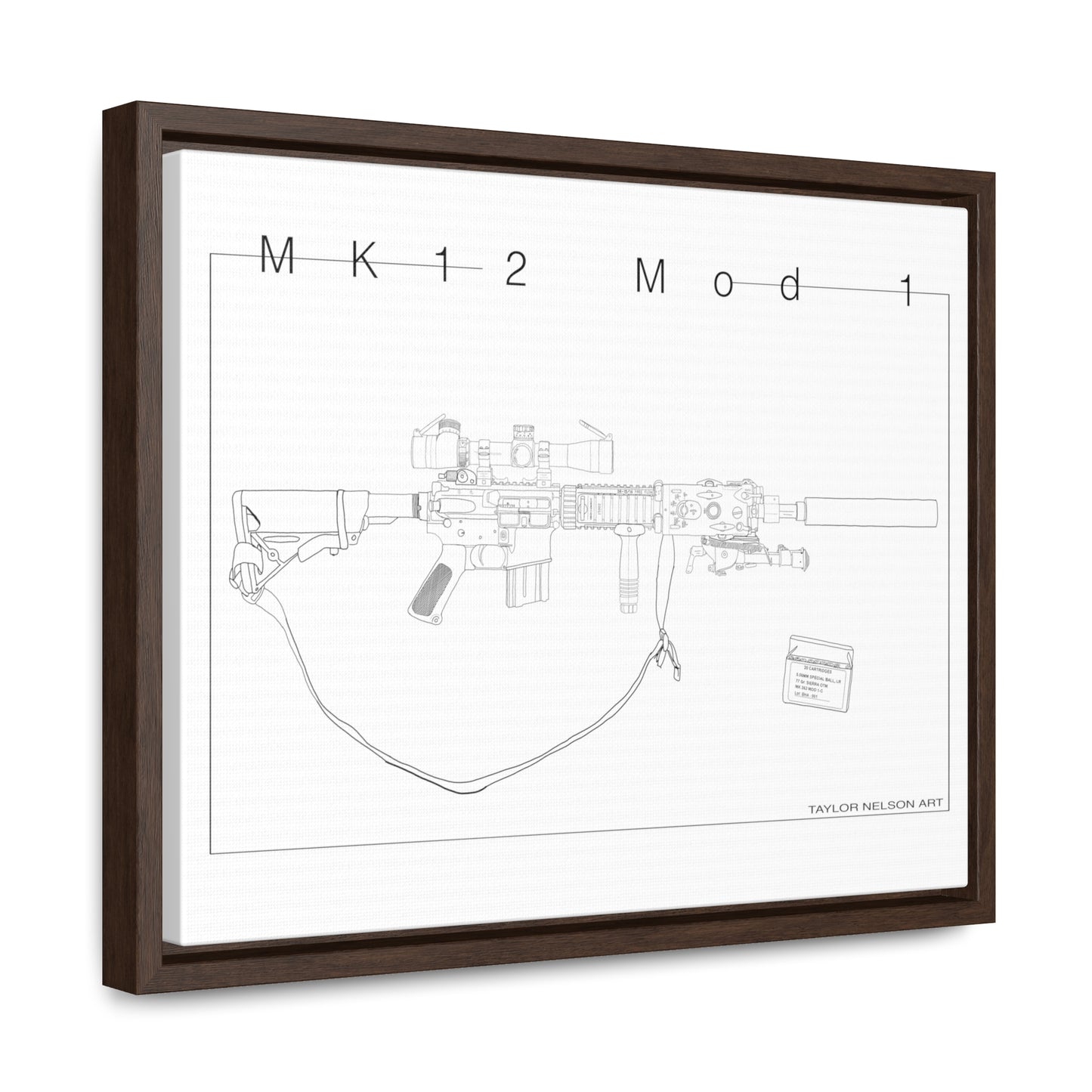 "As Issued" Mk12 Mod 1 - Gallery Canvas Wraps, Horizontal Frame