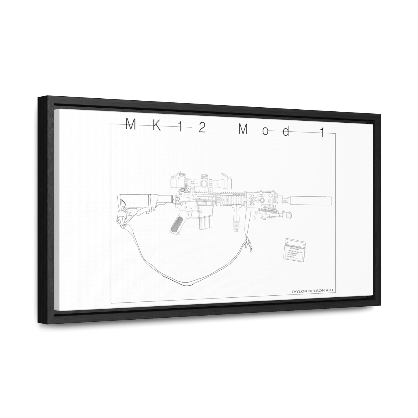 "As Issued" Mk12 Mod 1 - Gallery Canvas Wraps, Horizontal Frame