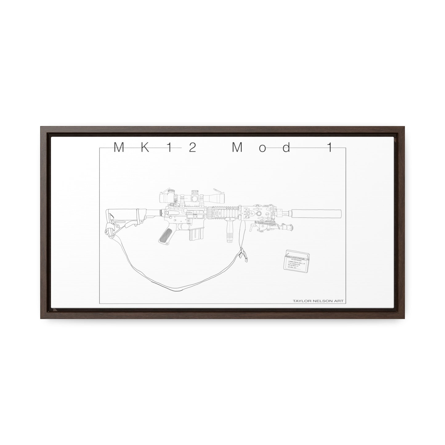 "As Issued" Mk12 Mod 1 - Gallery Canvas Wraps, Horizontal Frame