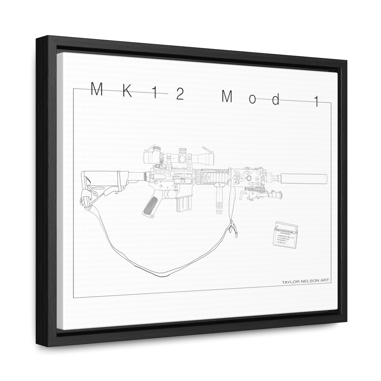 "As Issued" Mk12 Mod 1 - Gallery Canvas Wraps, Horizontal Frame