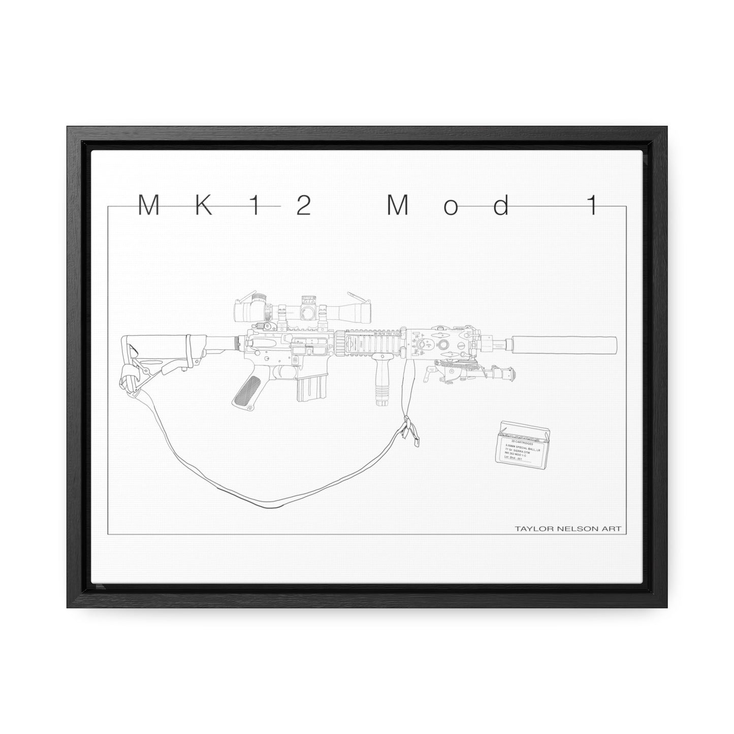 "As Issued" Mk12 Mod 1 - Gallery Canvas Wraps, Horizontal Frame