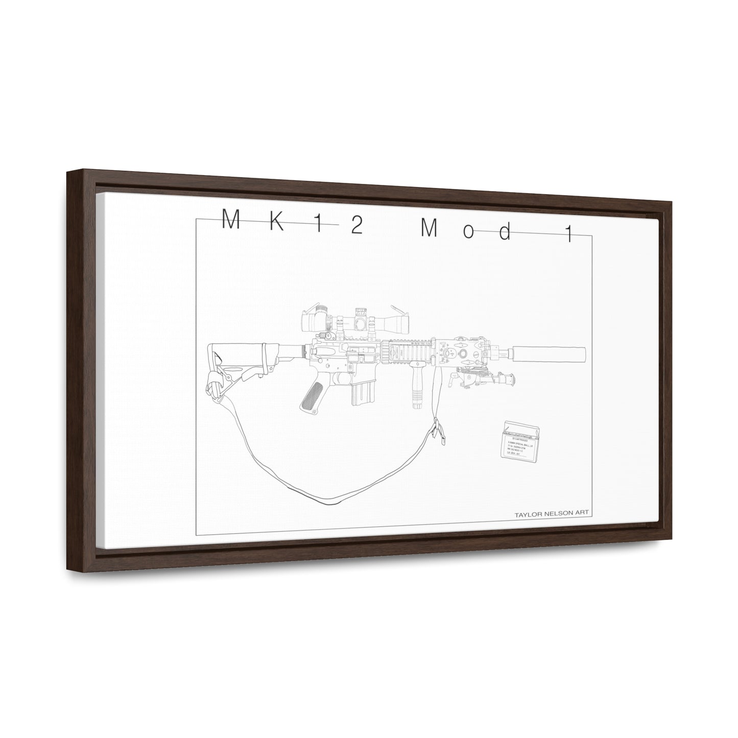 "As Issued" Mk12 Mod 1 - Gallery Canvas Wraps, Horizontal Frame