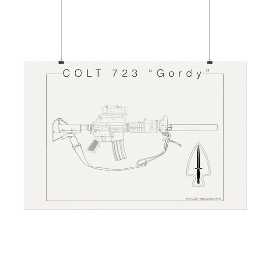 Colt 723 "Gordy"  - Textured Watercolor Matte Print